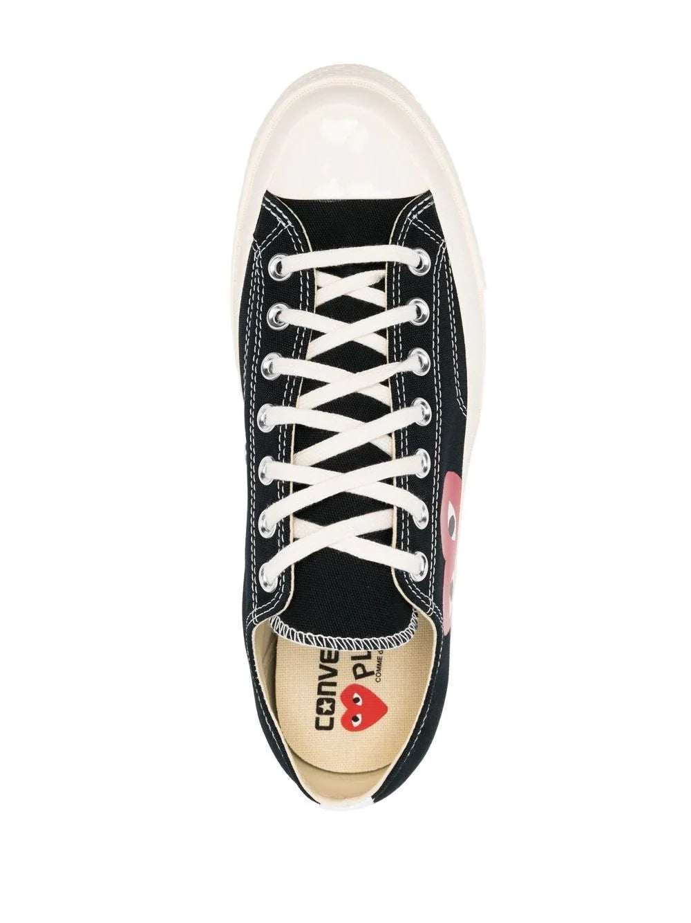 Converse tenis Chuck Taylor All Star '70 de Comme Des Garçons x Converse negro corazones
