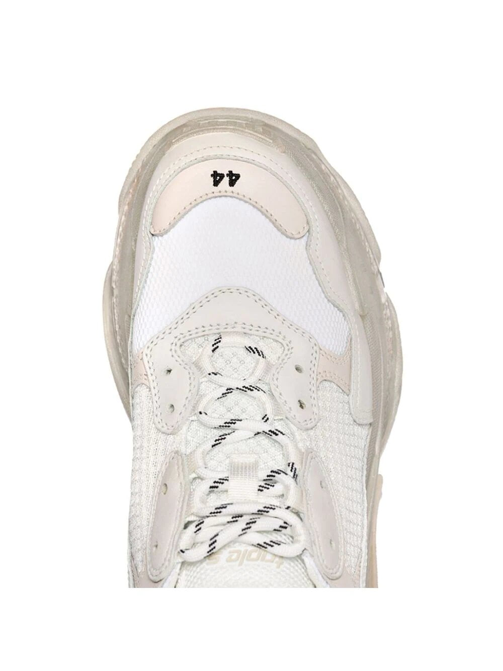 N372O Balenciaga tenis Triple S BEIGE suela transparente