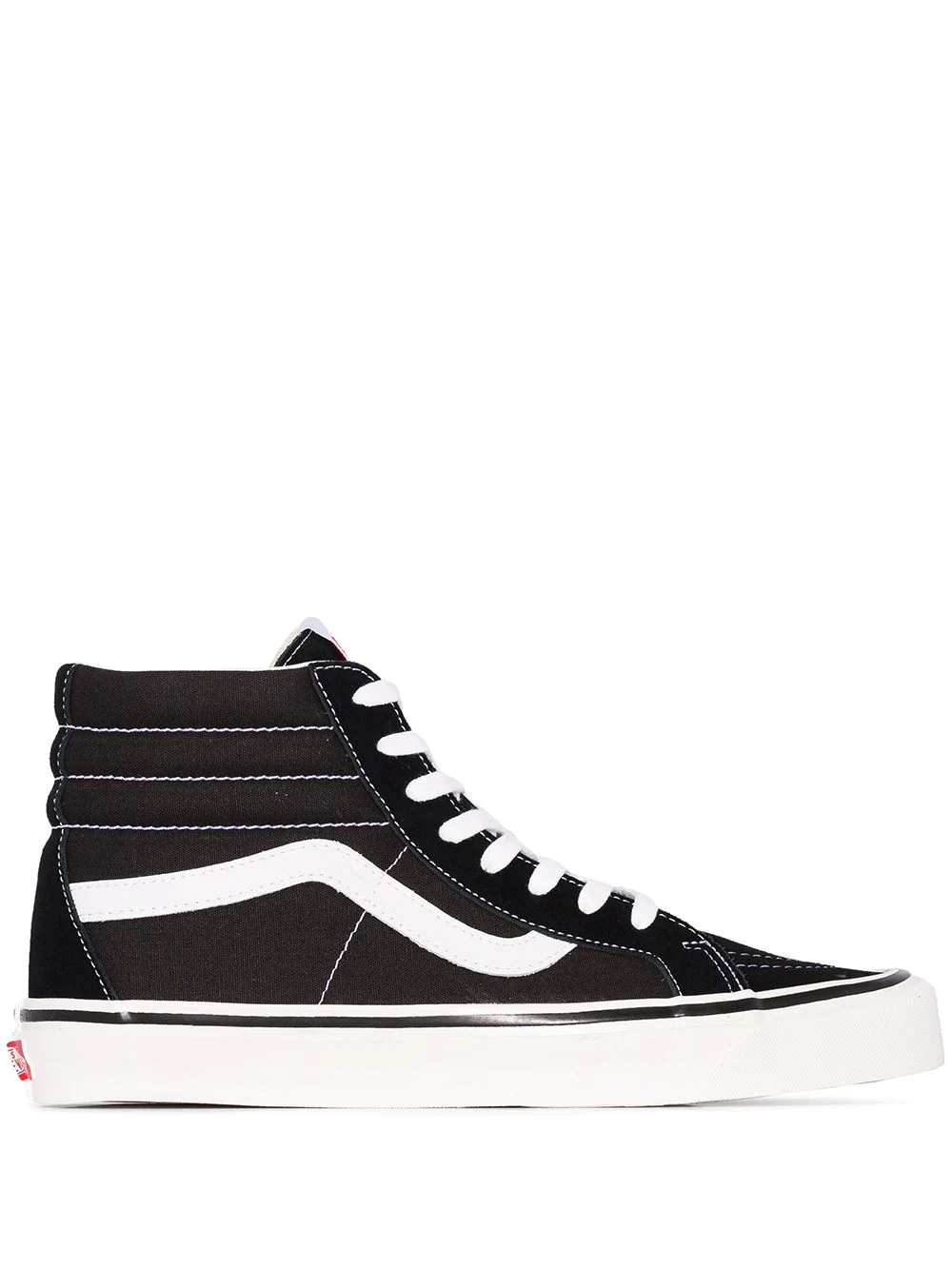N370 Vans SK8 Hi SLIM zapatos de skate en blanco y negro GAMUZA PIEL - Calzado de mujer y hombre