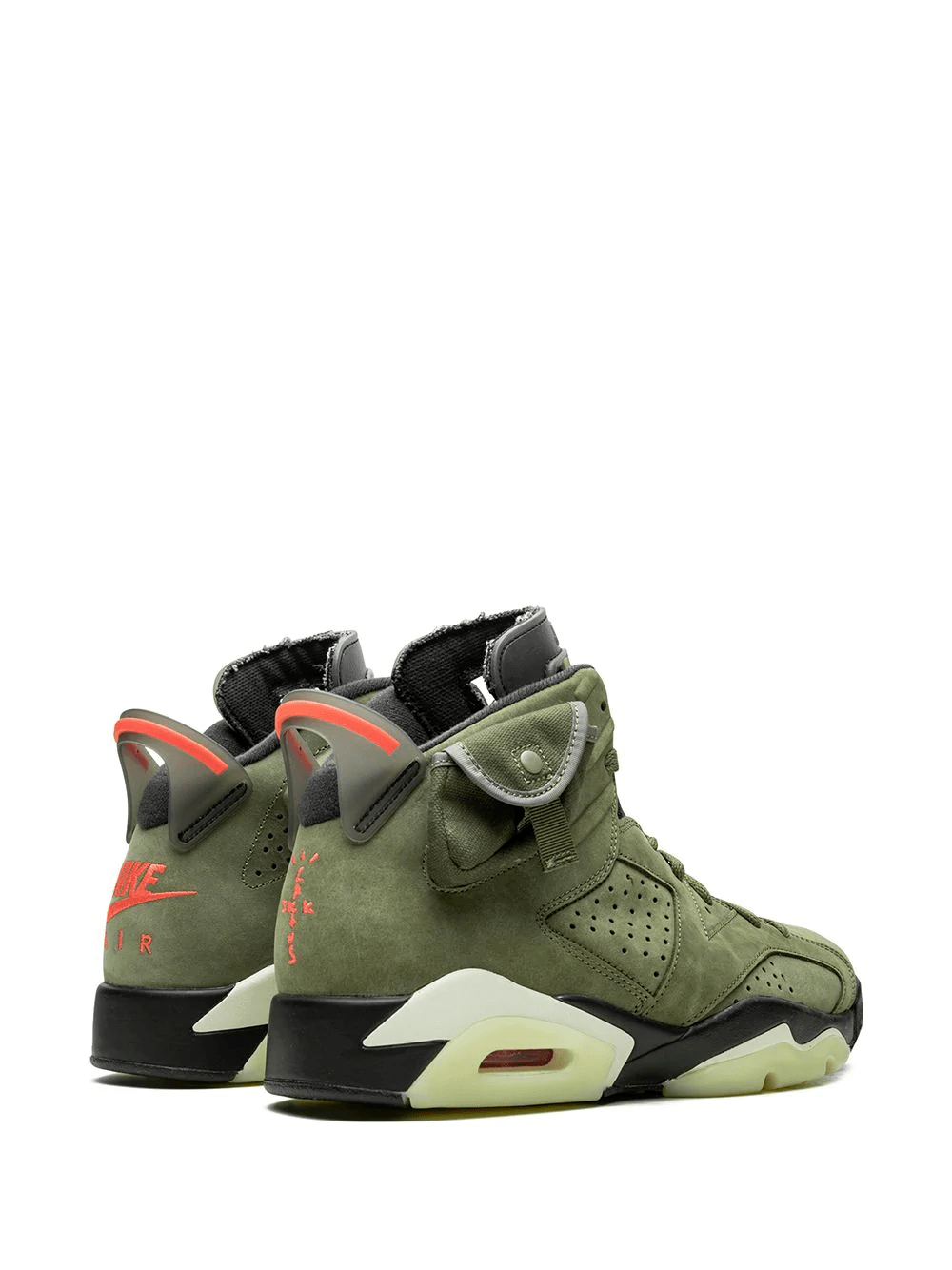 N375O (G5) jordan 6 cactus jack verde militar Jordan tenis Air Jordan 6 Retro cactus jack -Travis Scott