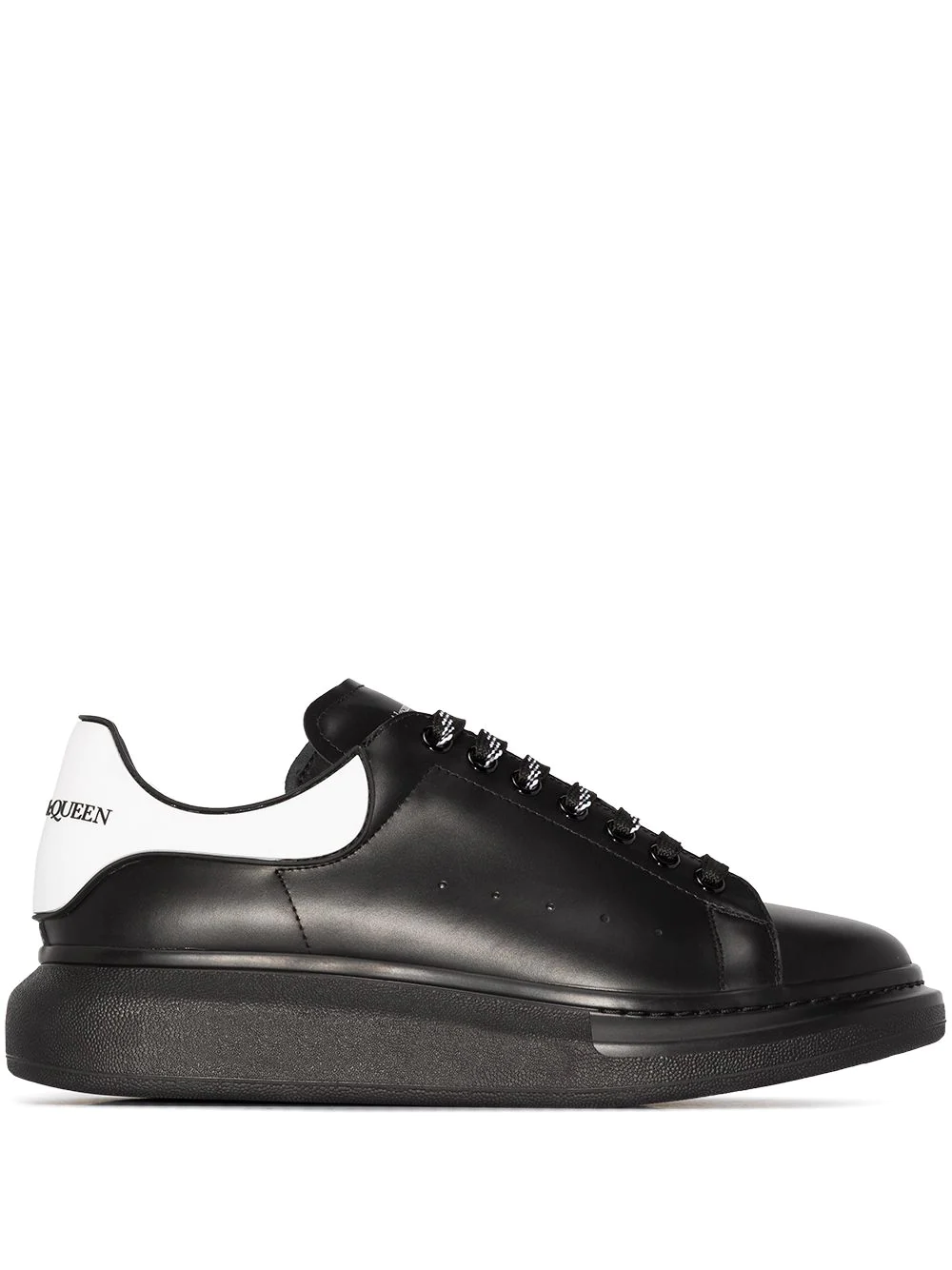 N374O (G5) Alexander mcQueen tenis bajo color Negro Blanco