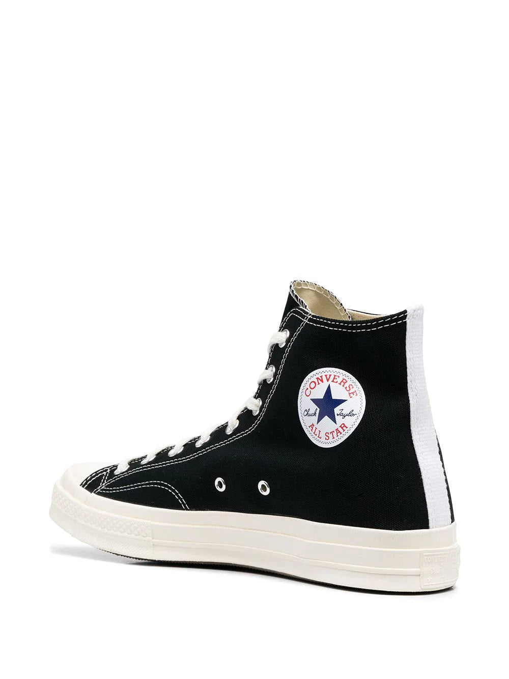 N373O Converse tenis altos de Comme Des Garçons Play x ConverseNegro corazones