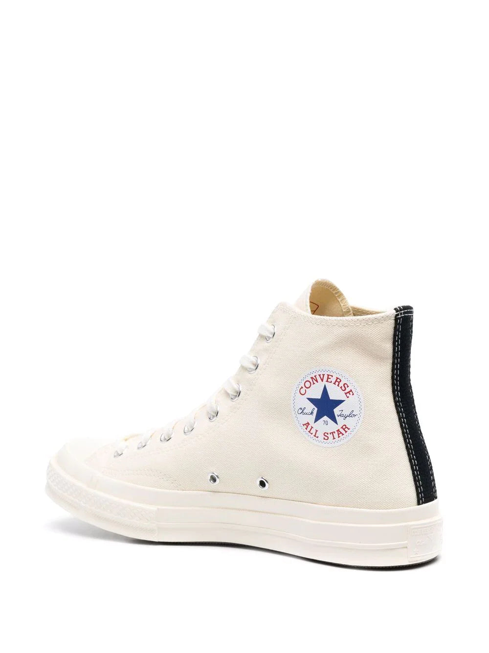 N373O tenis altos de Comme Des Garçons Play x Converse Marfil - Calzado de mujer y hombre