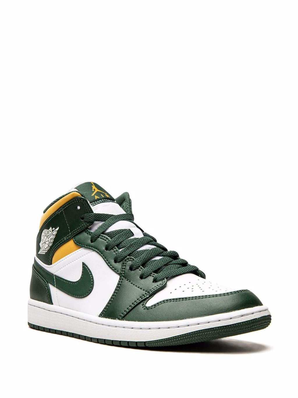 N375O Jordan tenis Air Jordan 1 Mid verde amarillo