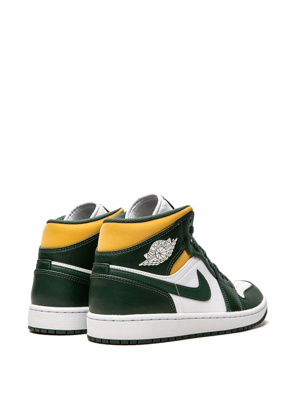 N375O Jordan tenis Air Jordan 1 Mid verde amarillo