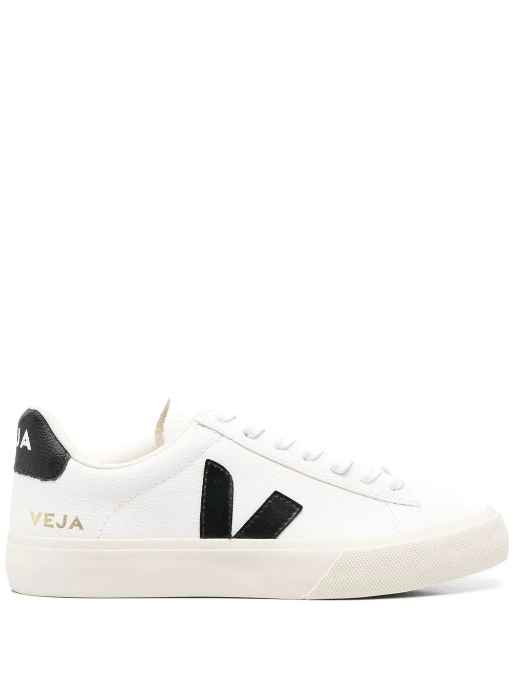 VEJA tenis Campo con agujetas BLANCO NEGRO Original