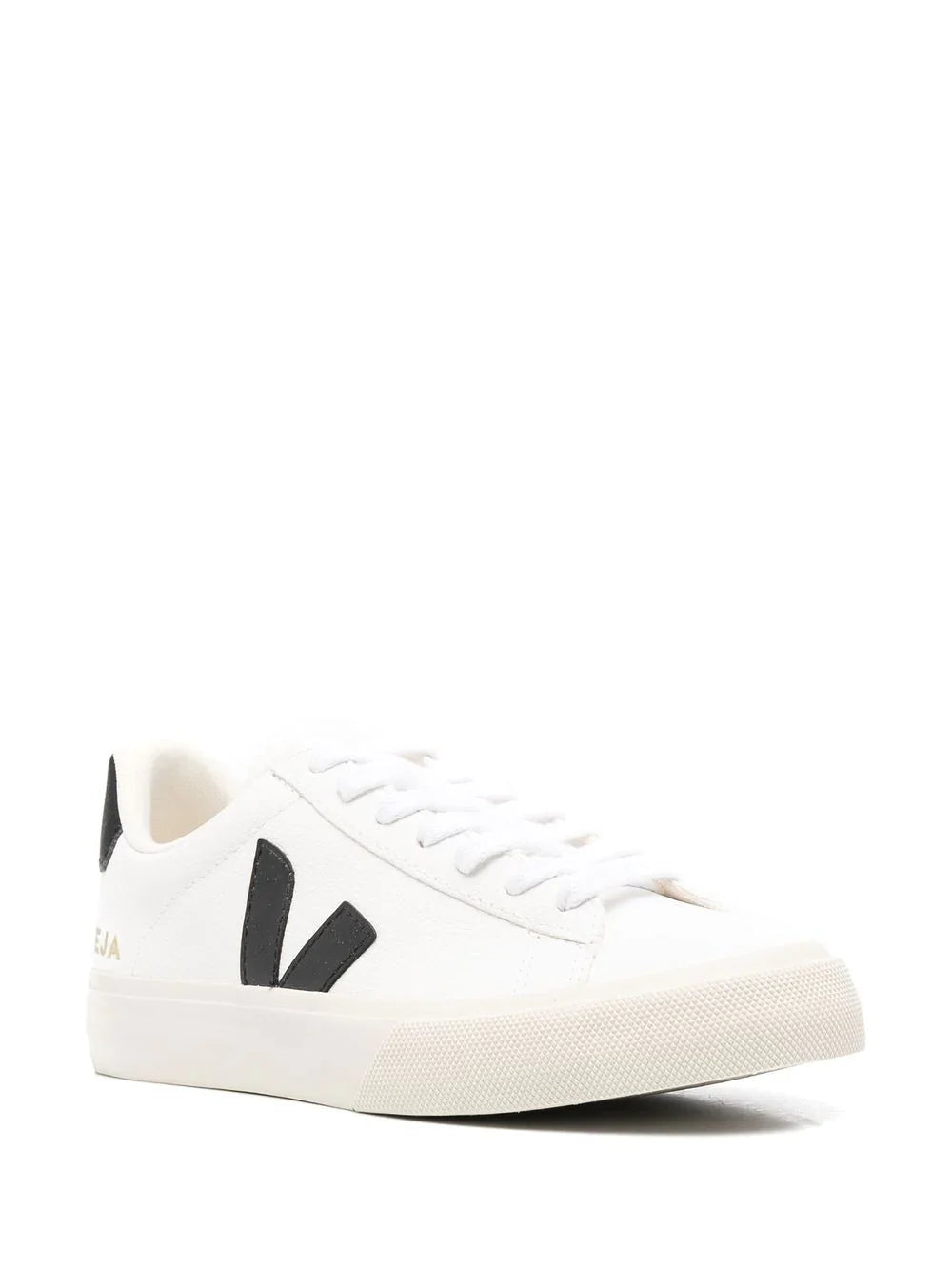 VEJA tenis Campo con agujetas BLANCO NEGRO Original