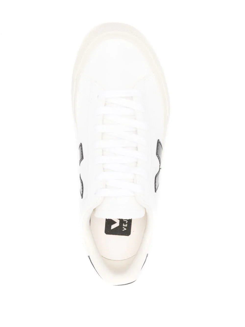 N372O VEJA tenis Campo con agujetas BLANCO NEGRO