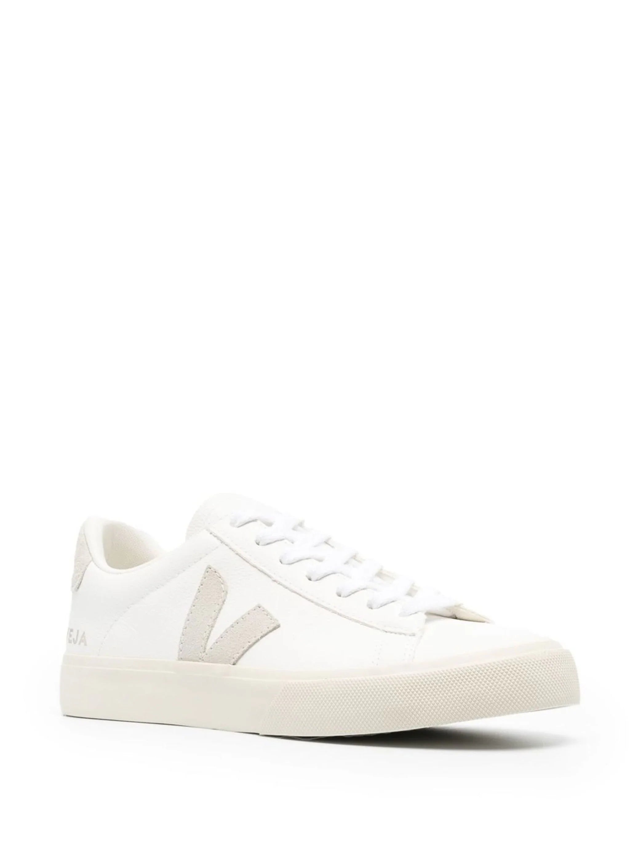 N372O VEJA tenis Campo con agujetas Blanco Gris