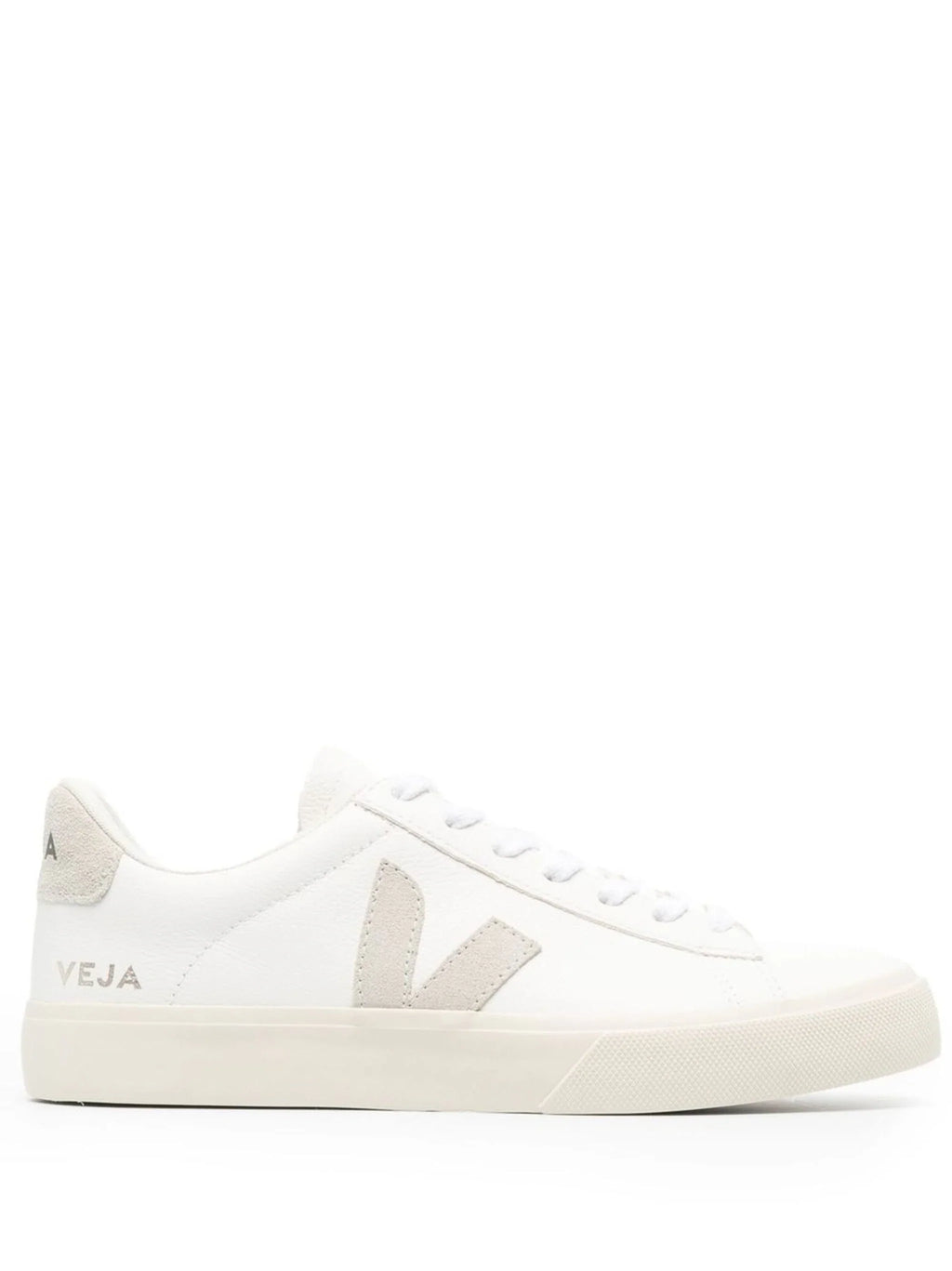 N372O VEJA tenis Campo con agujetas Blanco Gris