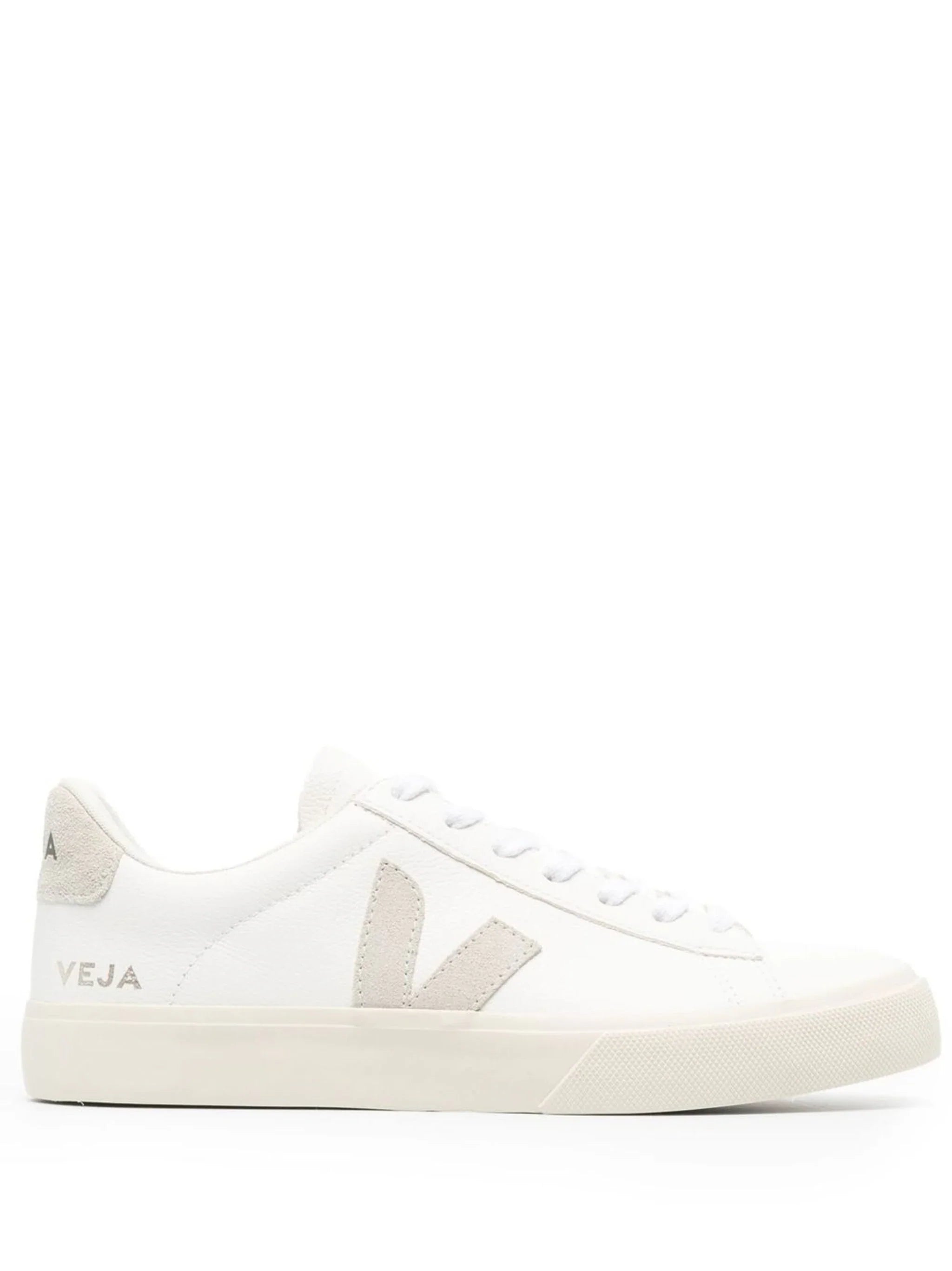 N372O VEJA tenis Campo con agujetas Blanco Gris