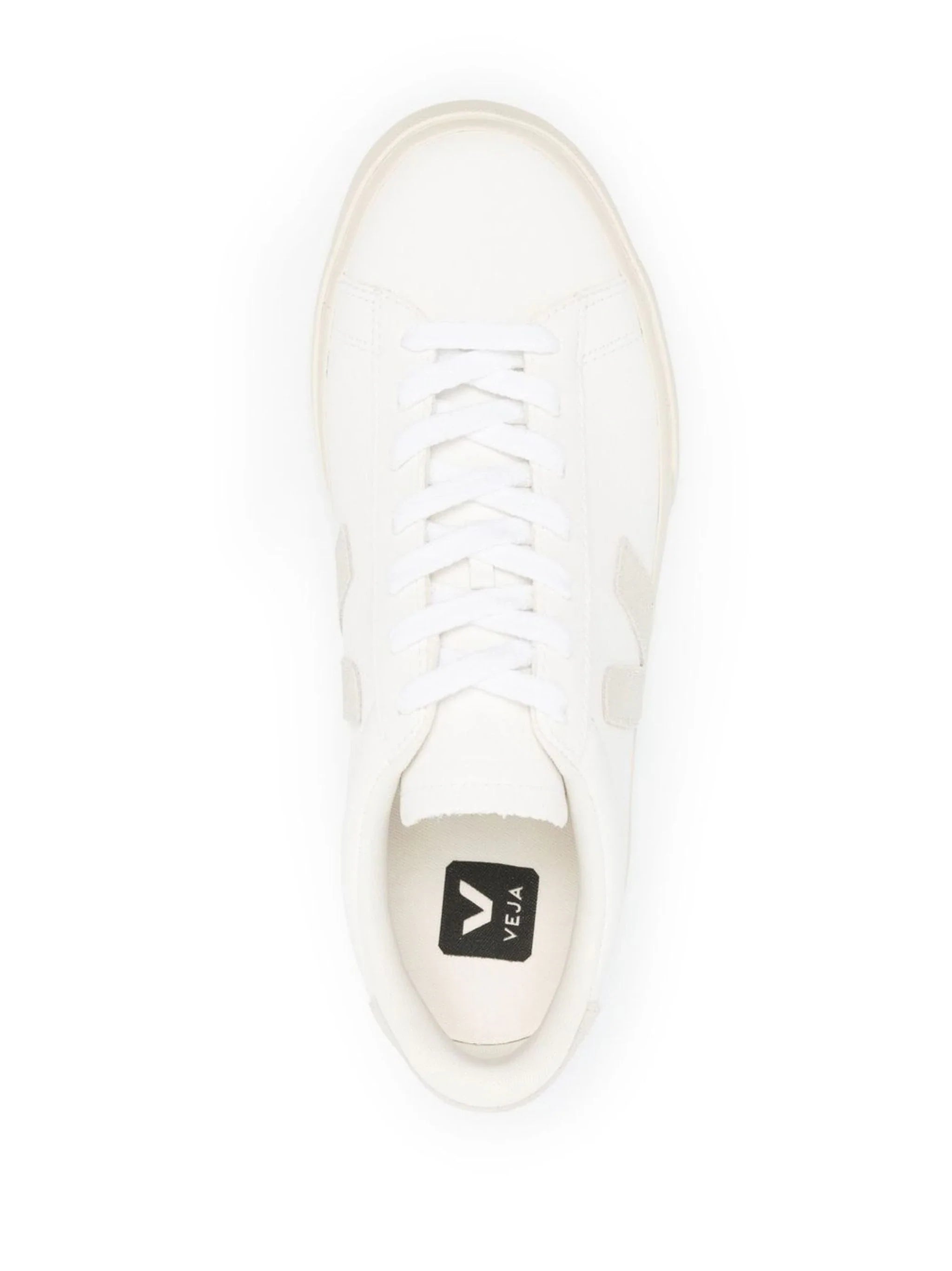 N372O VEJA tenis Campo con agujetas Blanco Gris