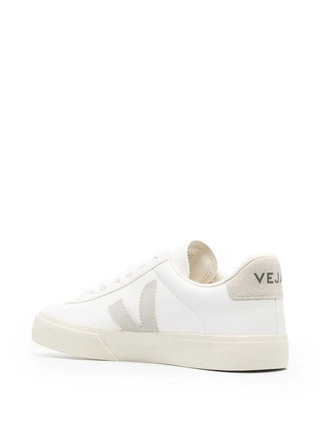 N372O VEJA tenis Campo con agujetas Blanco Gris