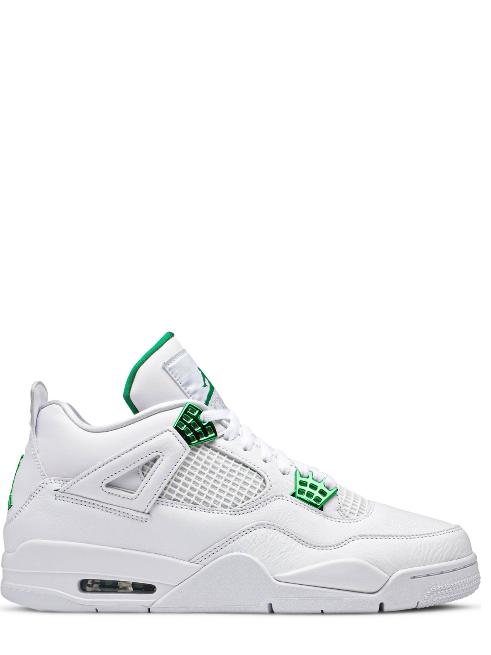 N370O air jordan retro 4 blanco verde green metallic - Calzado de mujer y hombre