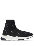 Balenciaga Speed Balenciaga Trainer Mid Logo Print Black