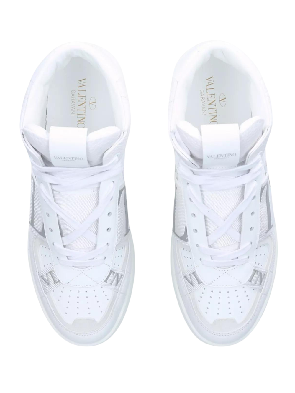 N373O VALENTINO GARAVANI
VL7N logo-embellished grained-leather and mesh high-top trainers