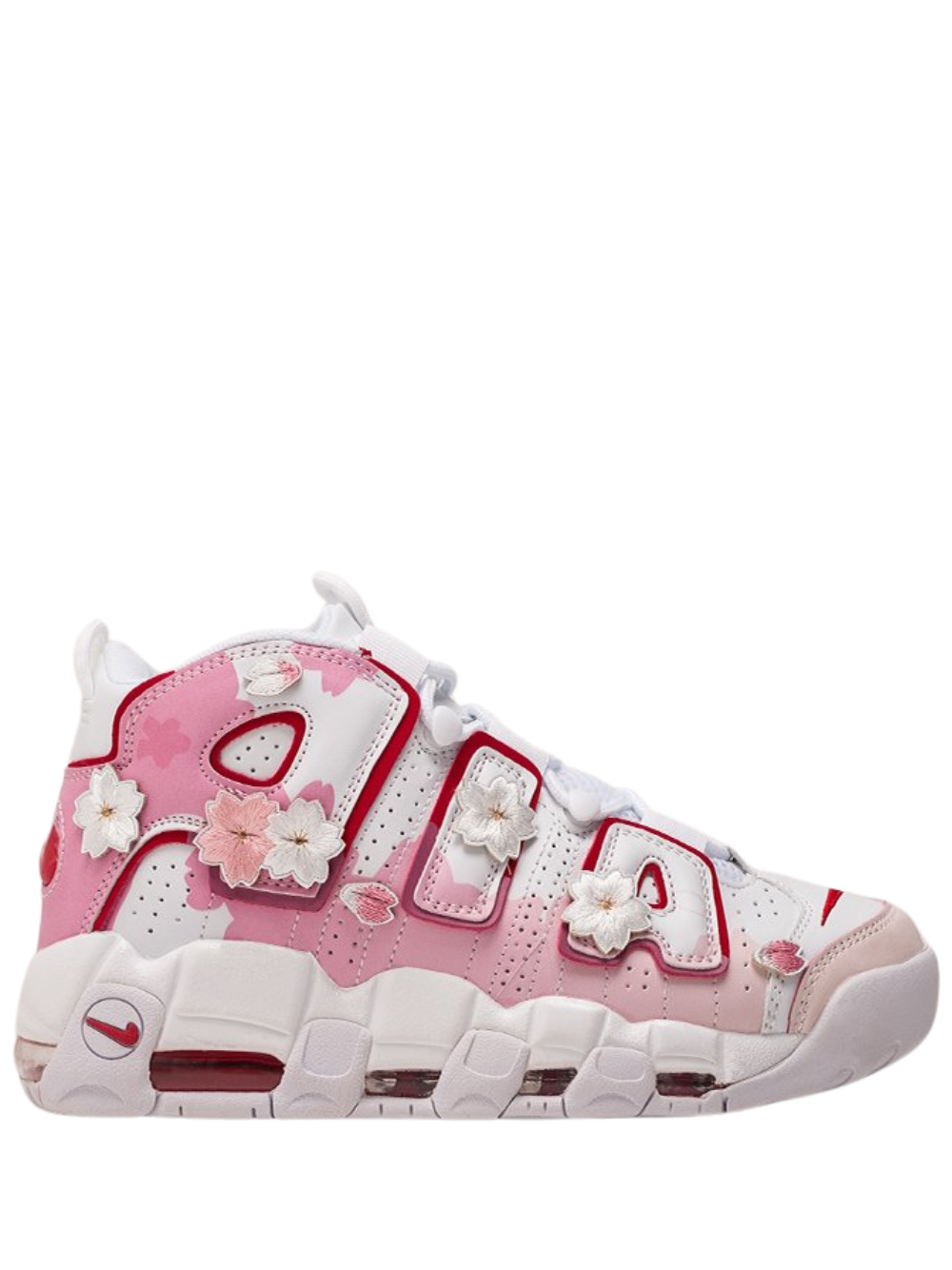 Nike Air More Uptempo Flores flowers blanco rosa