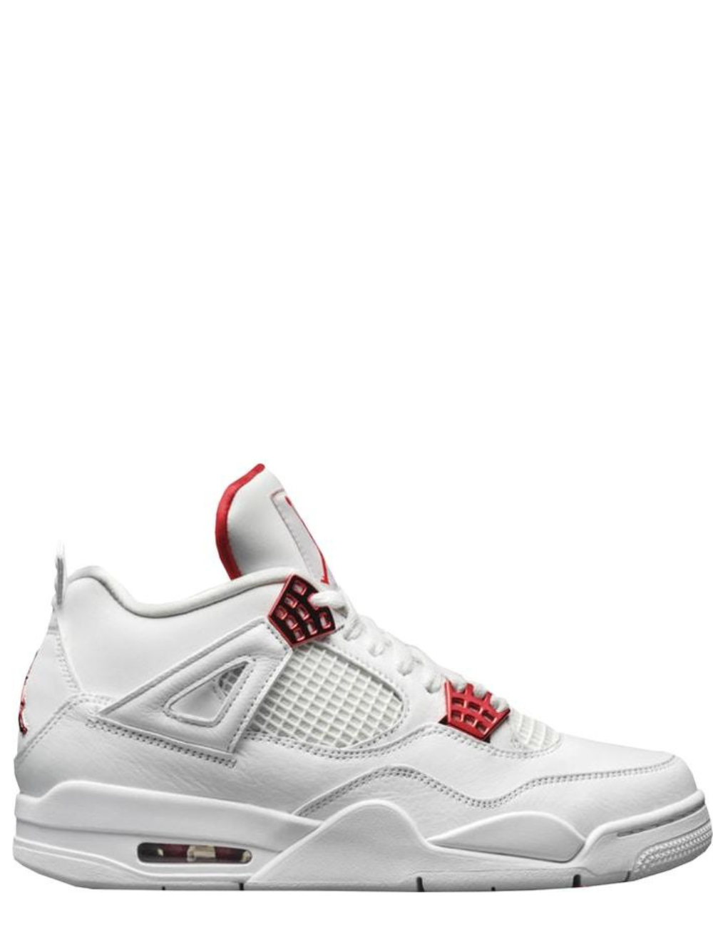 N372O air jordan retro 4 blanco rojo red metallic - Calzado de mujer y hombre