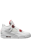 N372O air jordan retro 4 blanco rojo red metallic - Calzado de mujer y hombre