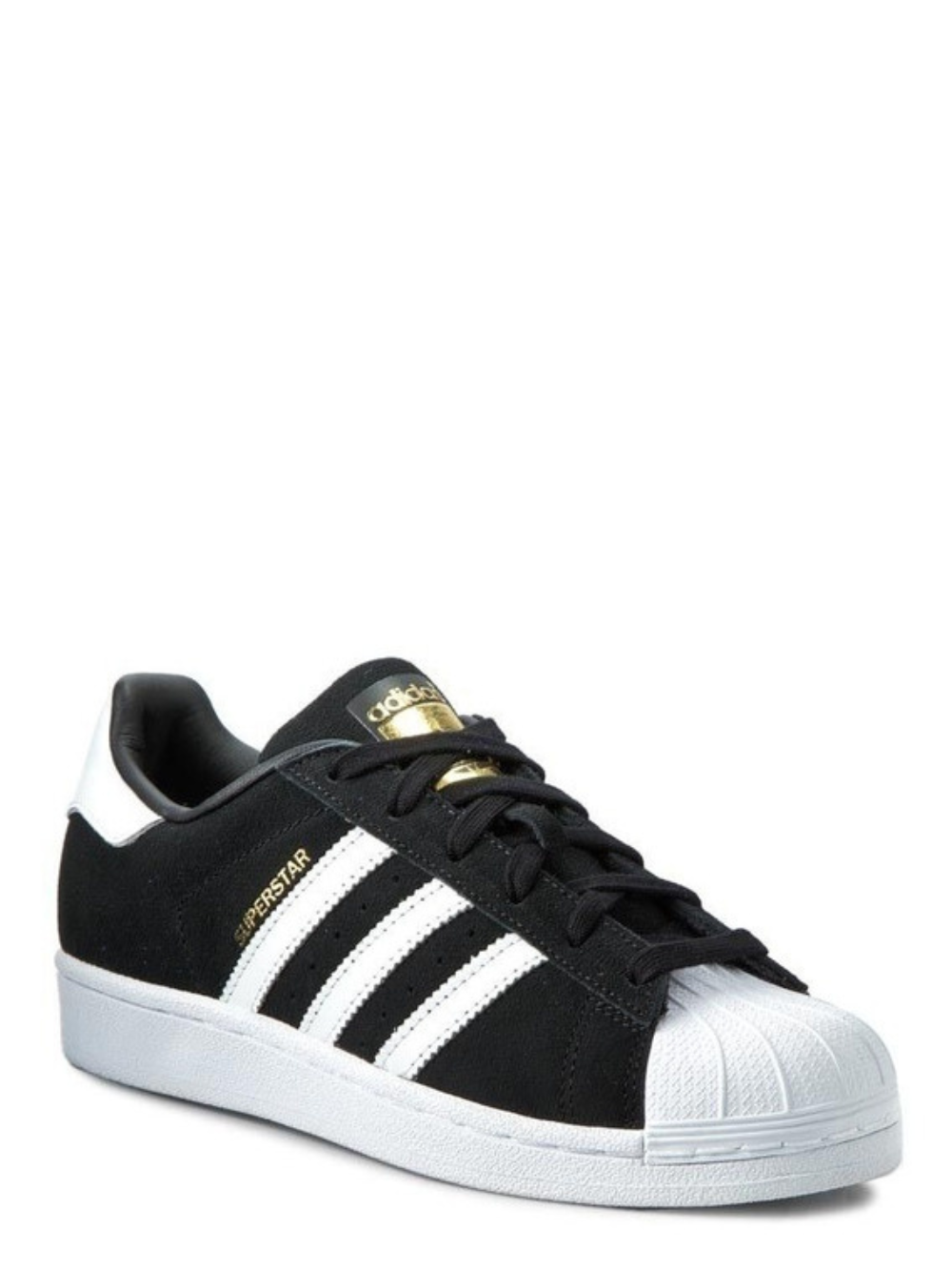 N370O SUPER STAR CONCHA NEGRO BLANCO GAMUZA - Calzado de mujer y hombre