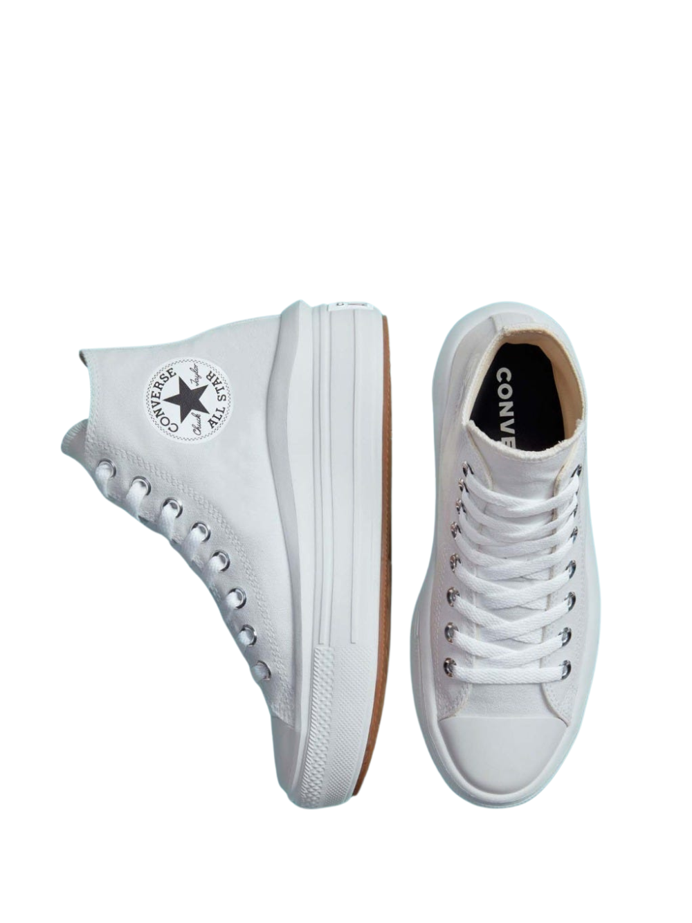 N373O Converse Chuck Taylor Move Ivory en Plataforma de Piel