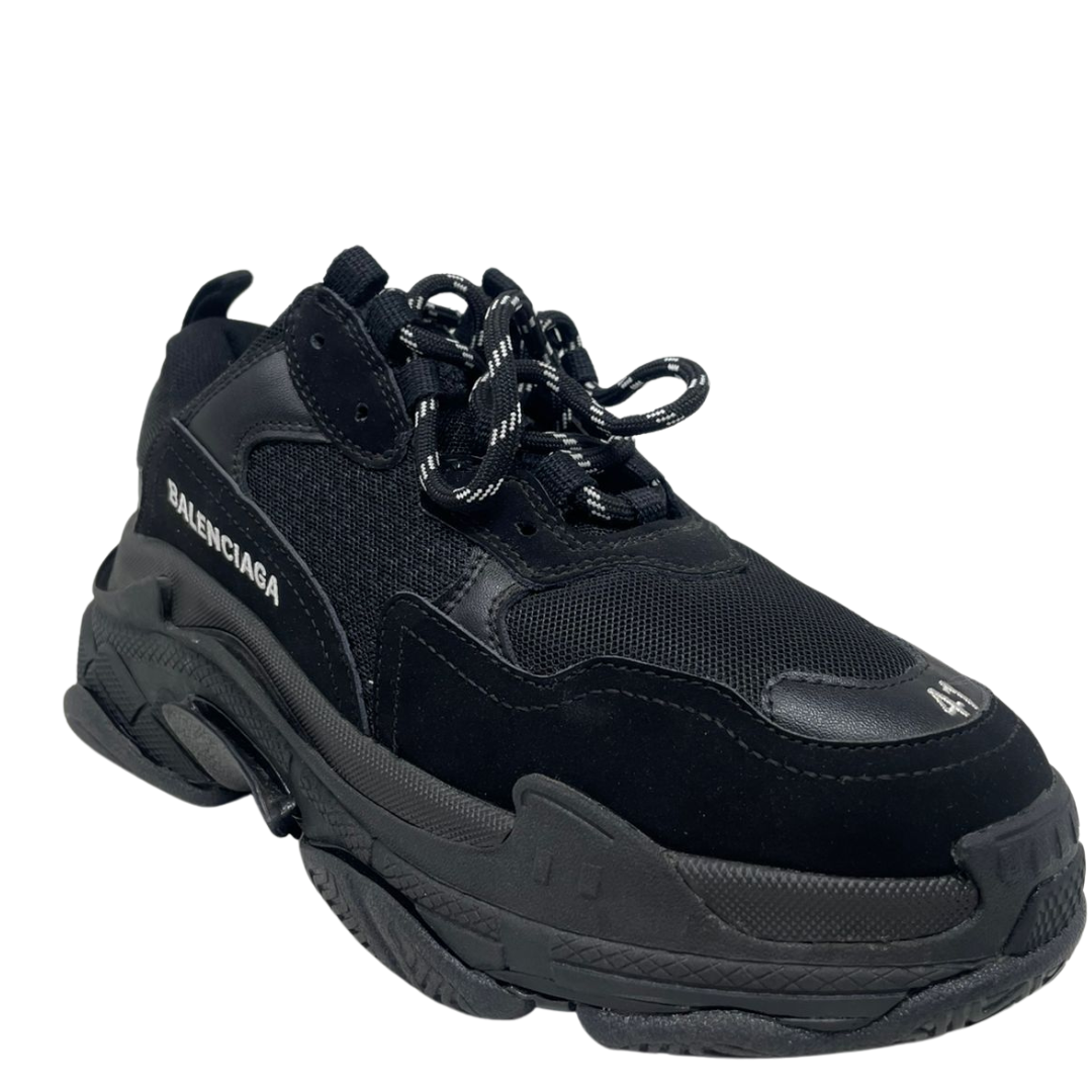 N372O (D) BALENCIAGA TRIPLE S TRAINER 'TRIPLE BLACK' - Calzado de mujer y hombre