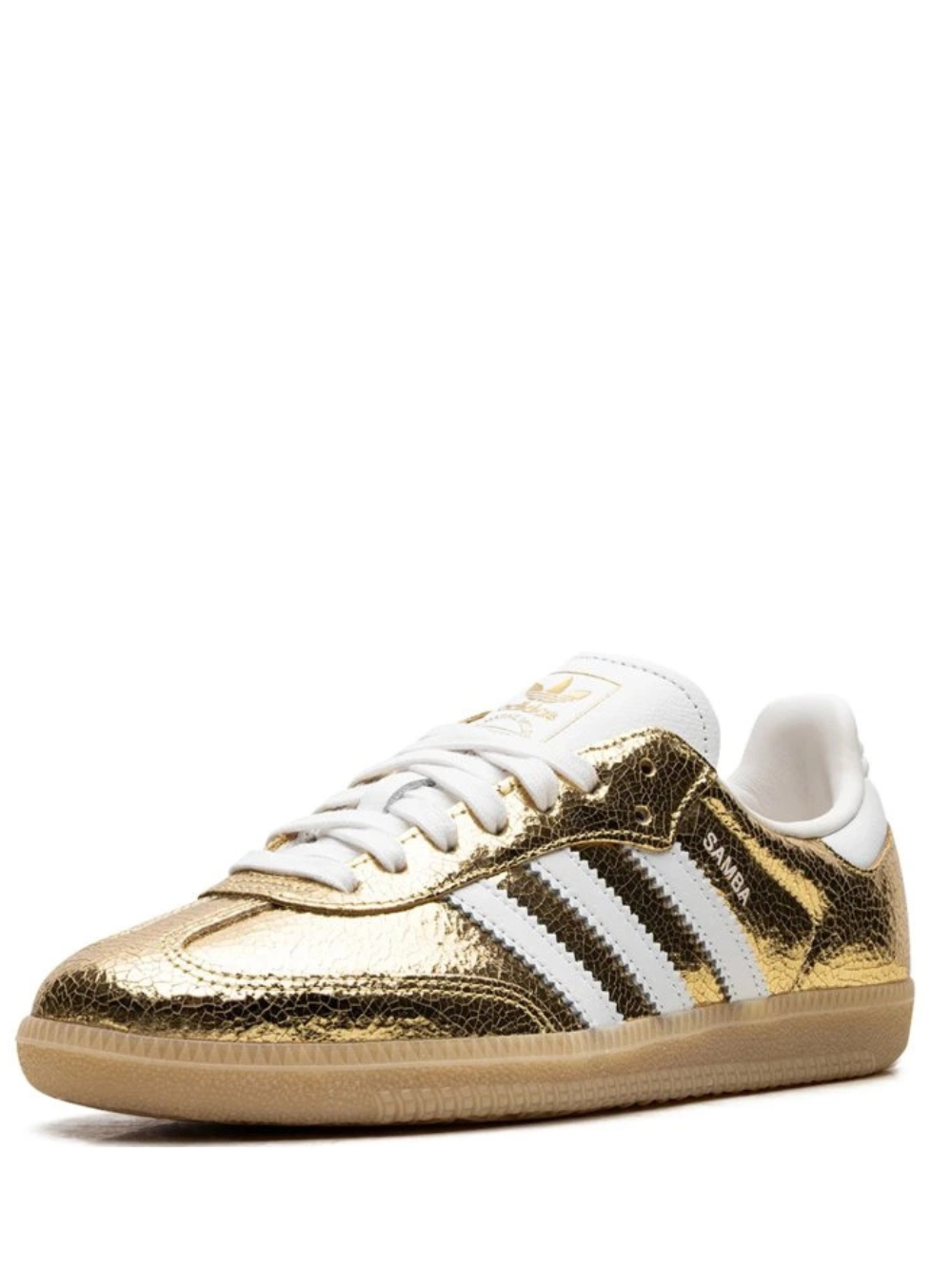 Adidas Samba OG Gold Metallic Cracked Leather Dorado - Calzado de mujer y hombre