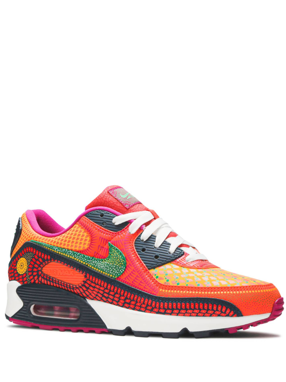 N372O Air Max 90 'Dia de los Muertos' Deep Ocean/Sail/University Gold/Cactus Flower Marathon Running Zapatos - Calzado de mujer y hombre