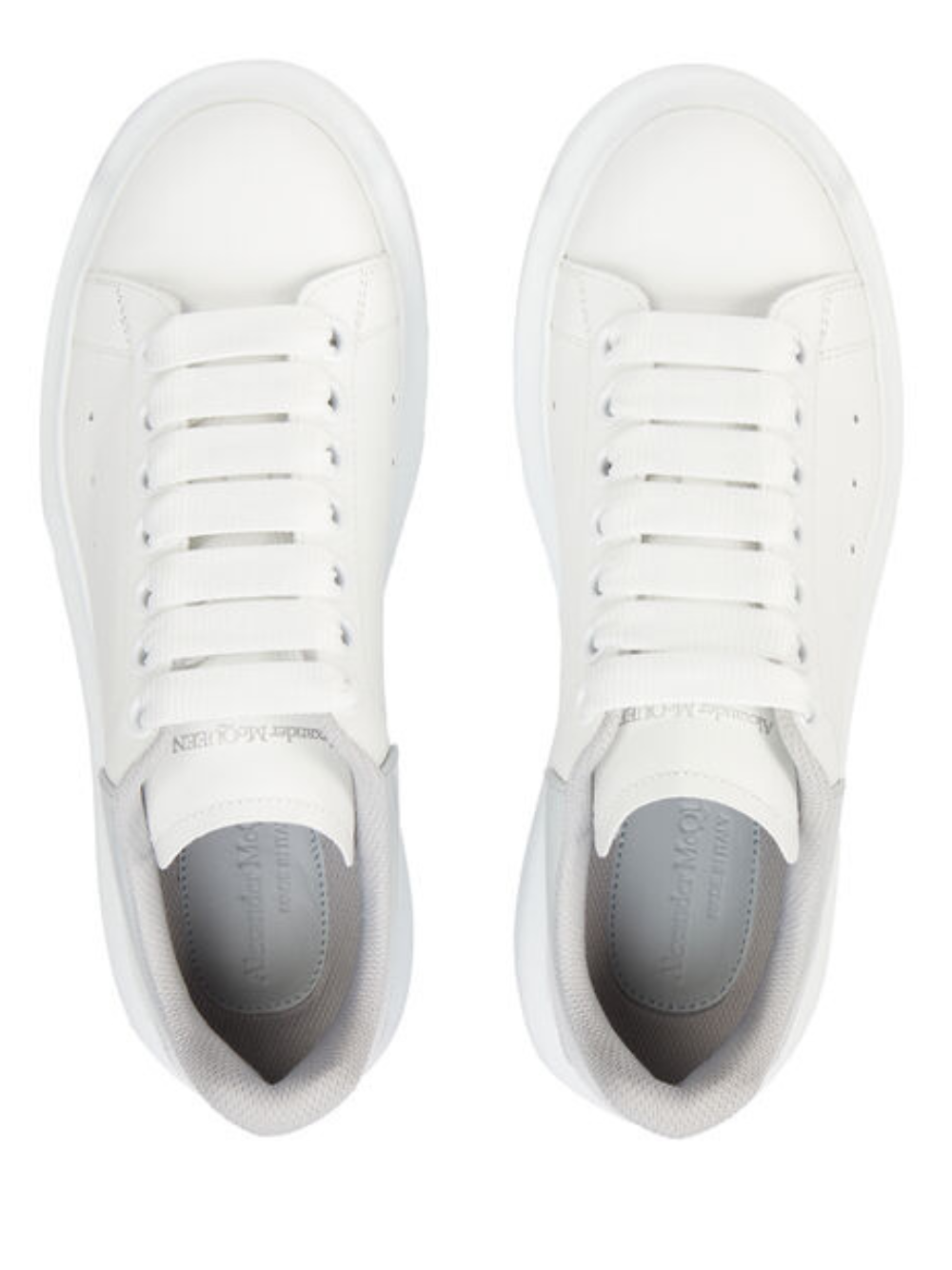 N373O Alexander mcQueen tenis bajo color blanco gris charol (G5) - Calzado de mujer y hombre