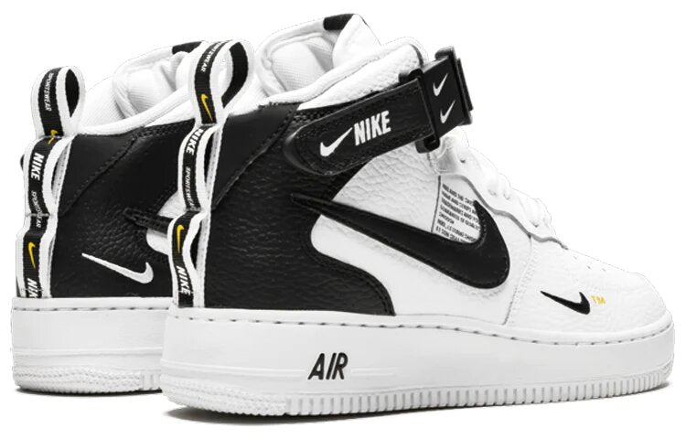 N370O Nike Air Force 1 Mid Utility White Black (GS)