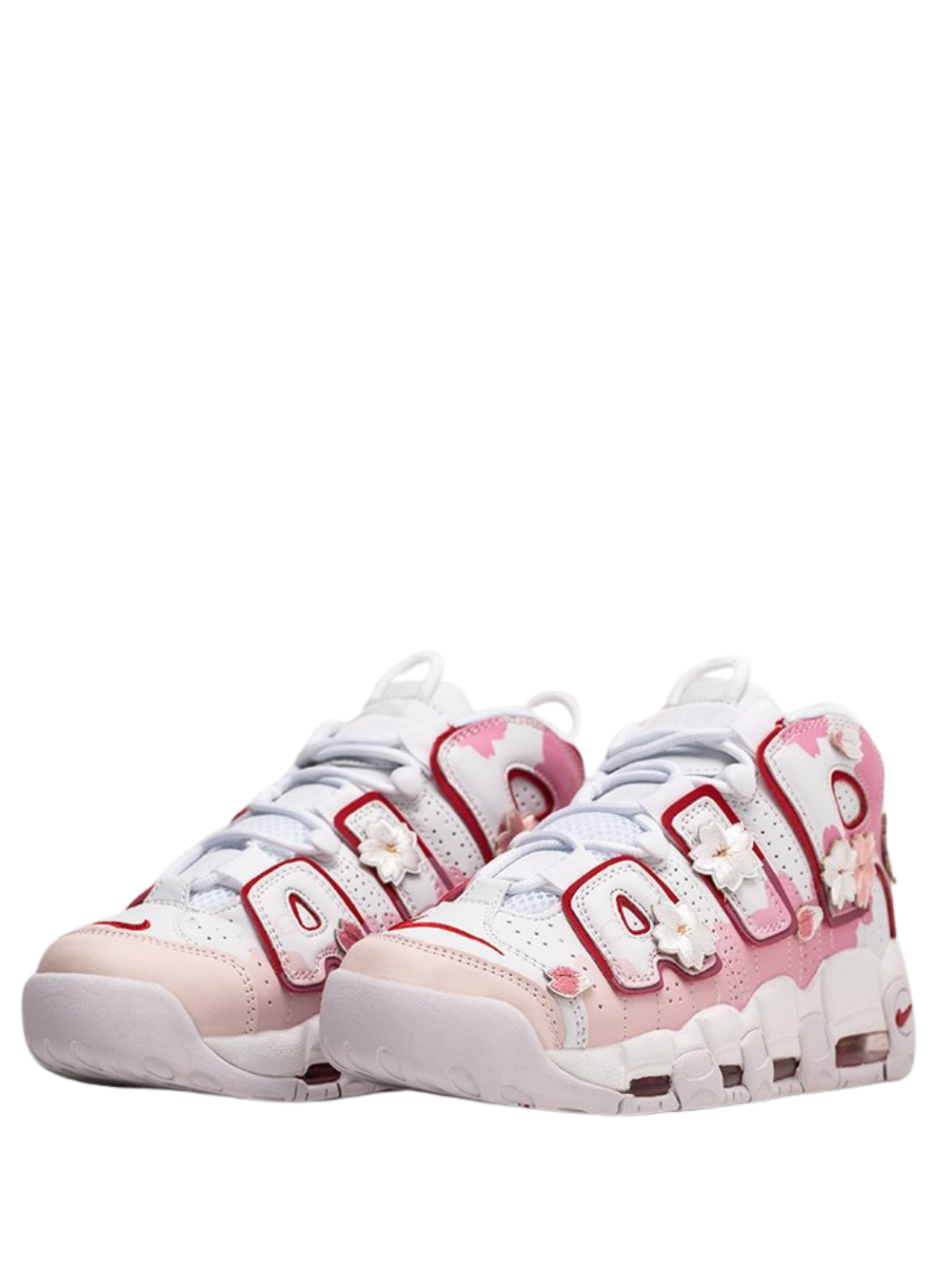 Nike Air More Uptempo Flores flowers blanco rosa