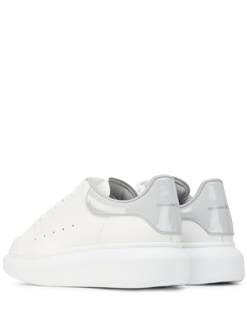 N373O Alexander mcQueen tenis bajo color blanco gris charol (G5) - Calzado de mujer y hombre