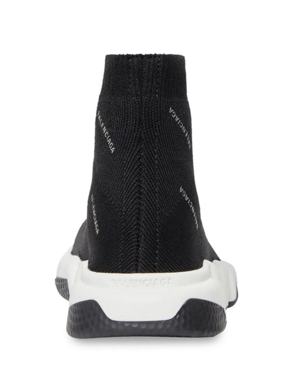Balenciaga Speed Balenciaga Trainer Mid Logo Print Black