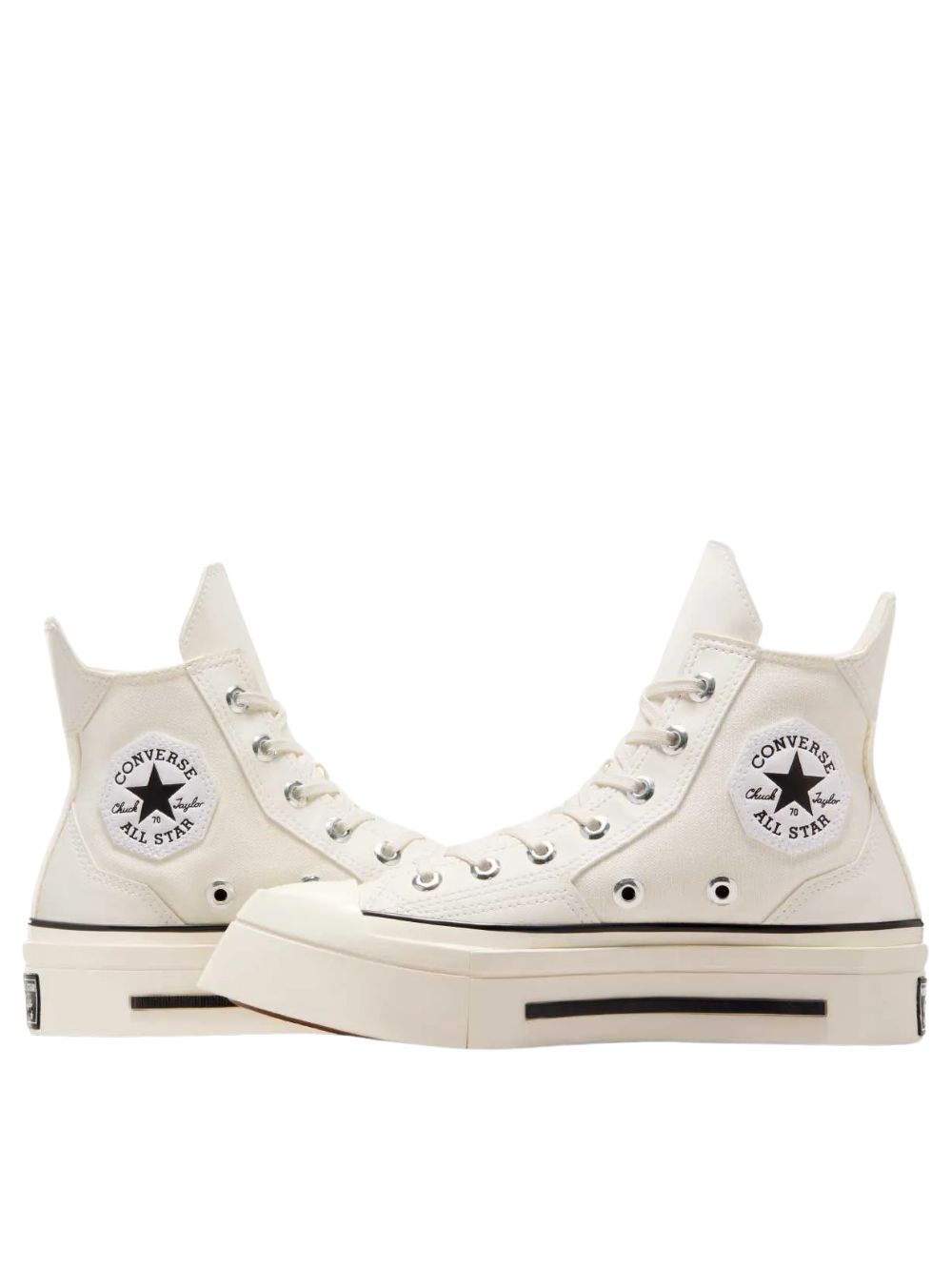 Tenis Converse de Plataforma Chuck 70 De Luxe Squared Blancos en Bota de Lona para Mujer