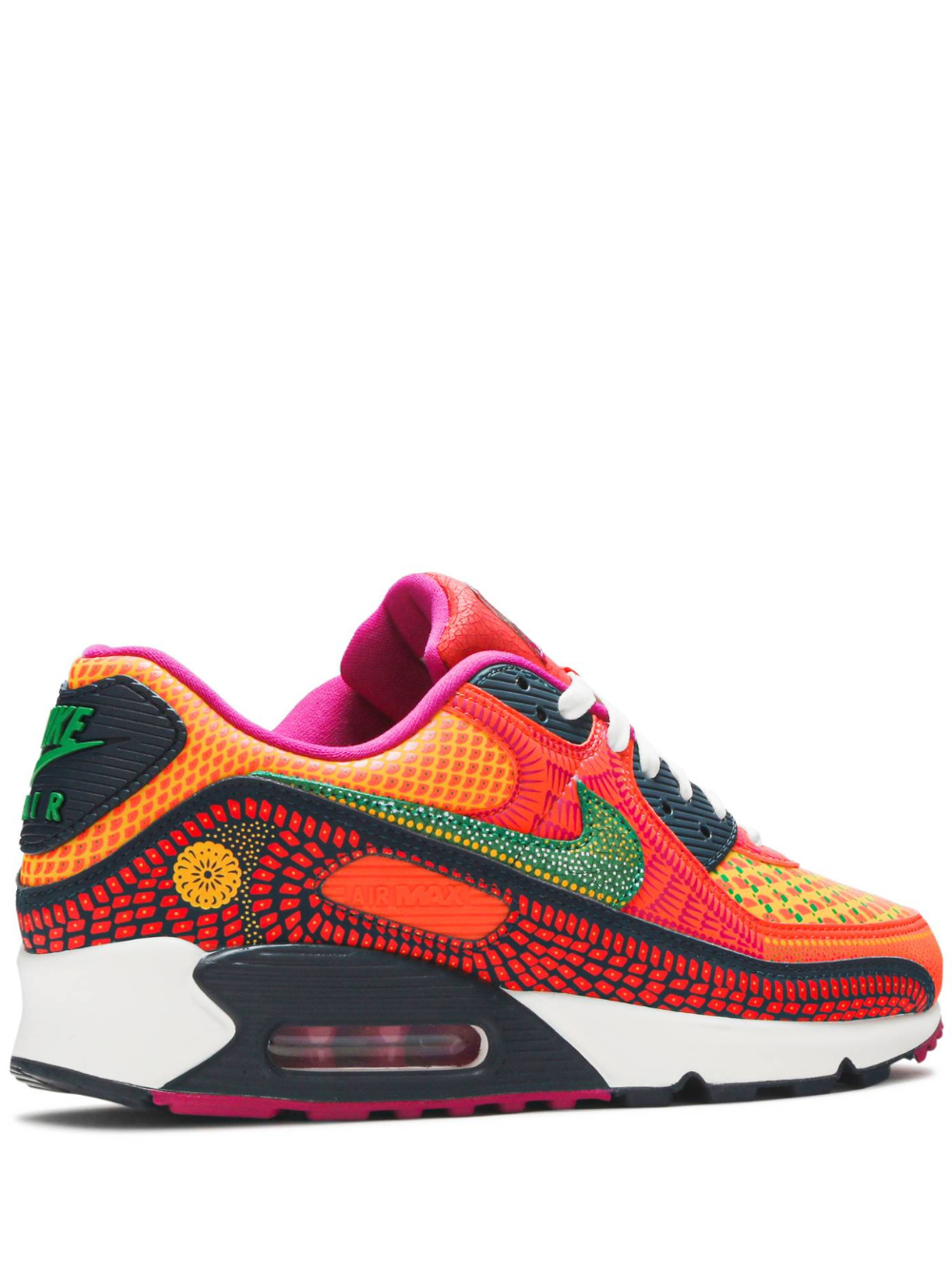 N372O Air Max 90 'Dia de los Muertos' Deep Ocean/Sail/University Gold/Cactus Flower Marathon Running Zapatos - Calzado de mujer y hombre