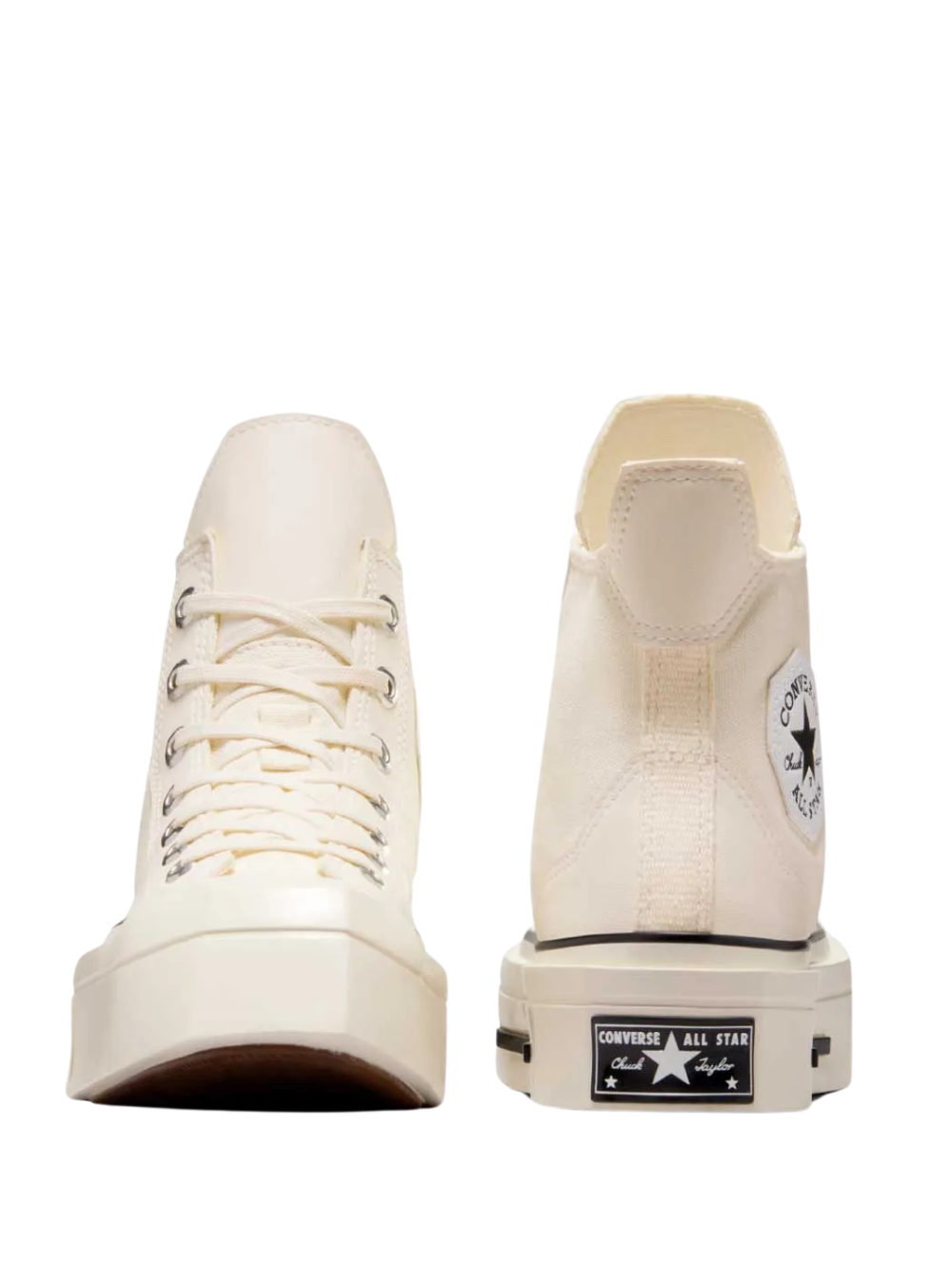 Tenis Converse de Plataforma Chuck 70 De Luxe Squared Blancos en Bota de Lona para Mujer