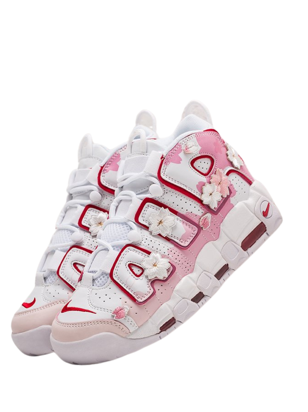 Nike Air More Uptempo Flores flowers blanco rosa