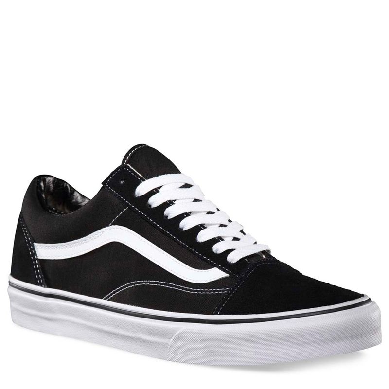 N370O Vans Tenis Vans tenis Old Skool Negro Gamuza - Calzado de mujer y hombre