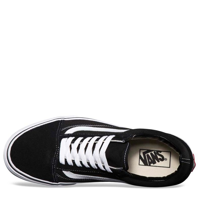 N370O Vans Tenis Vans tenis Old Skool Negro Gamuza - Calzado de mujer y hombre
