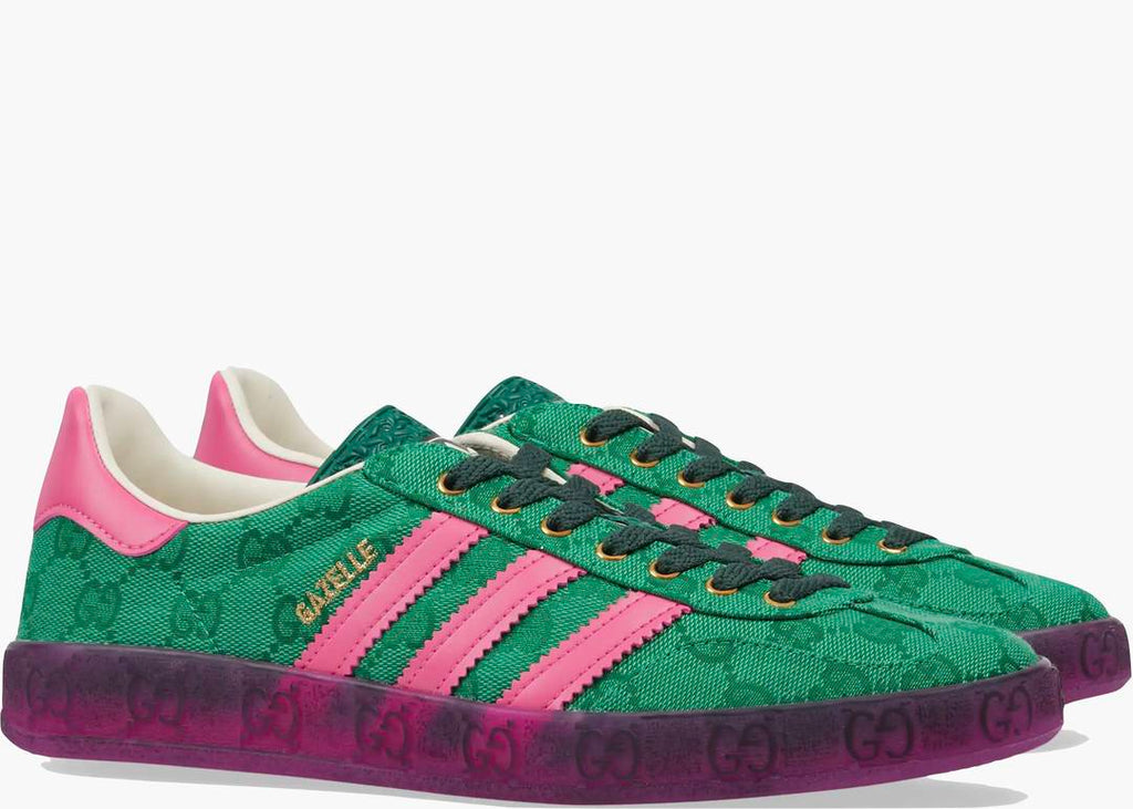 Adidas x Gucci Gazelle Green GG Monogram