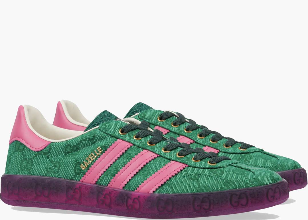 Adidas x Gucci Gazelle Green GG Monogram