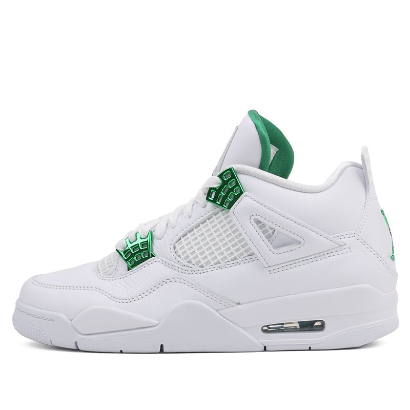 N370O air jordan retro 4 blanco verde green metallic - Calzado de mujer y hombre