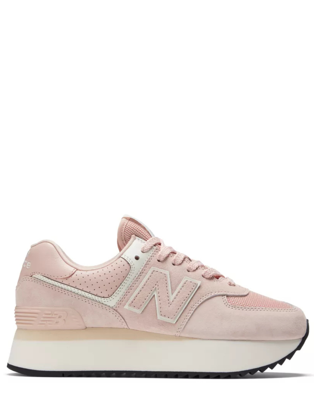 New Balance rosa gamuza plataforma