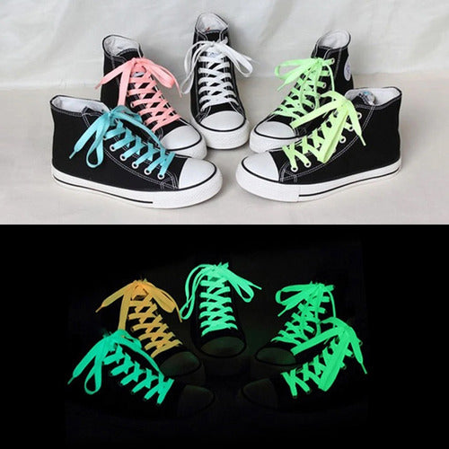 Agujetas luminosas Ronda agujetas de zapatos Solid Colors grueso para todos los tipos de zapato - Calzado de mujer y hombre