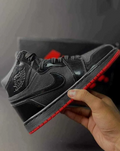 N370O Air Jordan 1 Retro High OG BG JORDAN 1 PIEL NEGRO ROJO SUELA ROJA - Calzado de mujer y hombre