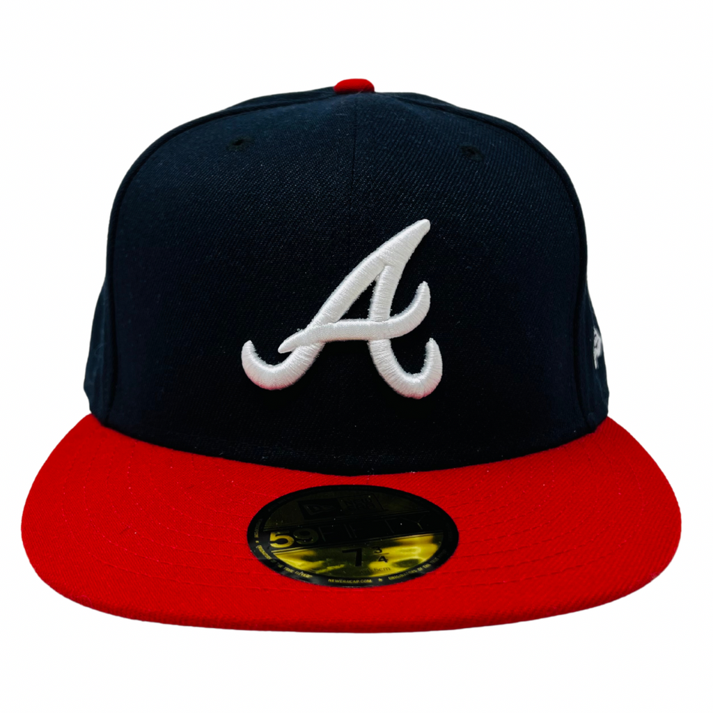 N373O Gorra SnapBack New Era Atlanta Braves Black On White 59FIFTY - Calzado de mujer y hombre