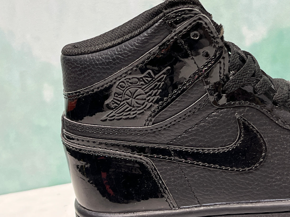 N370O Air Jordan 1 Retro High OG BG JORDAN 1 PIEL NEGRO ROJO SUELA ROJA - Calzado de mujer y hombre