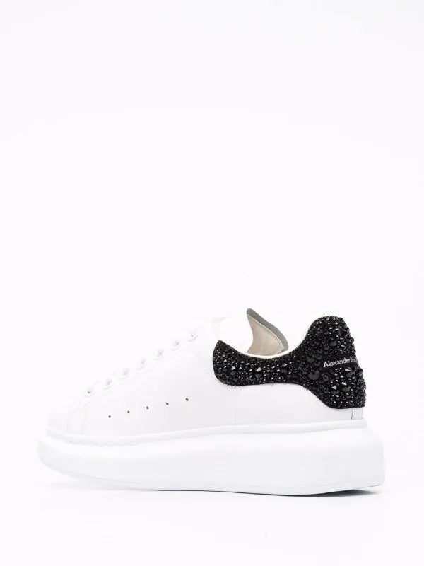 Alexander McQueen blanco brillos negro