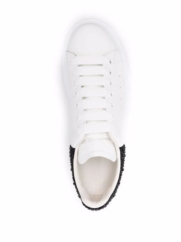 Alexander McQueen blanco brillos negro