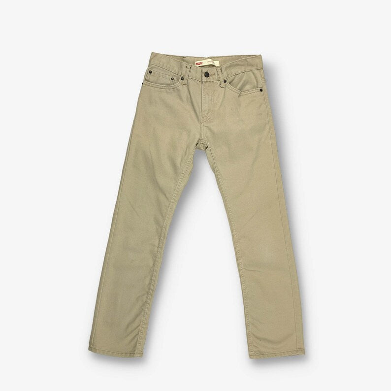 N374O Vintage Levi's 511 Slim Fit Boyfriend Jeans Beige hombre - Calzado de mujer y hombre